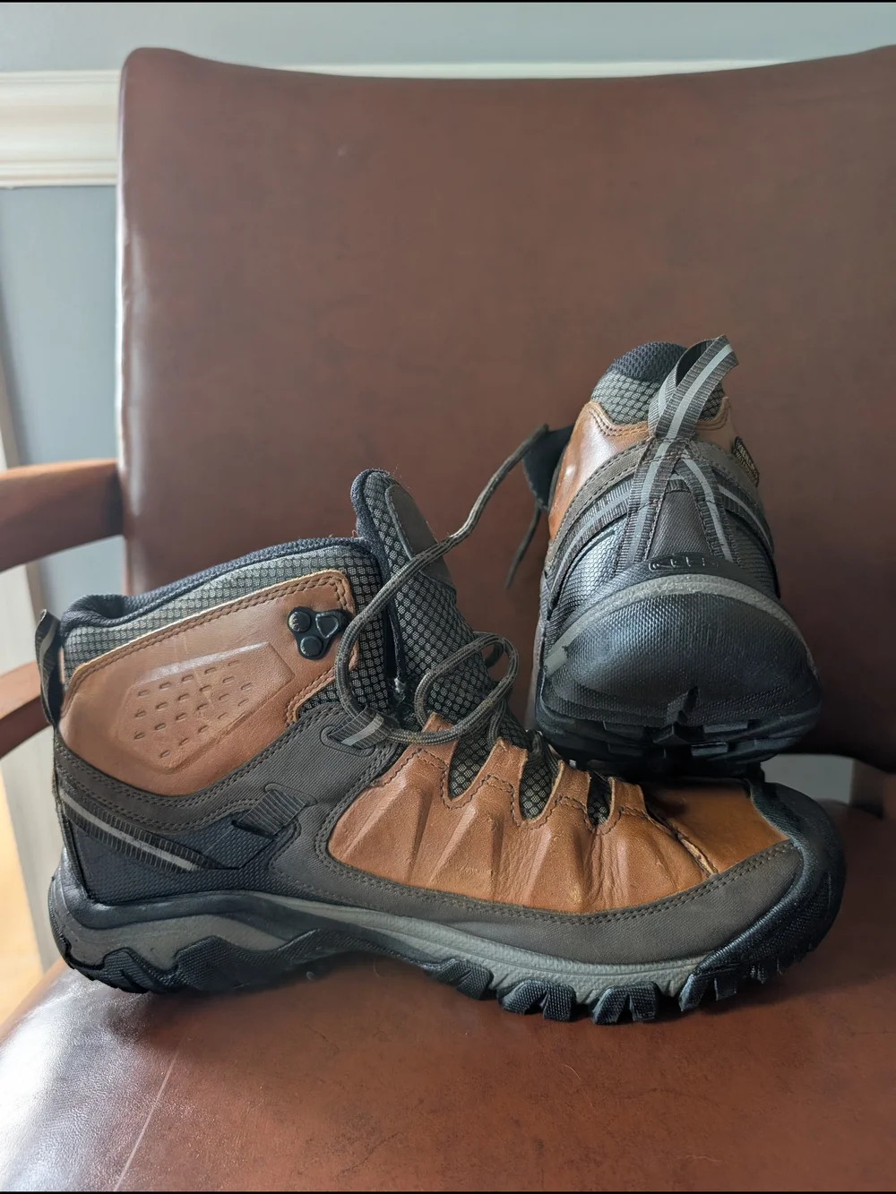 Keen men hiking